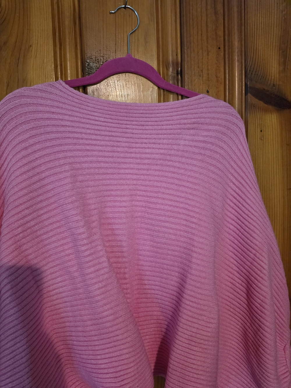 Off-Shoulder Ribbed Knit Sweater - Pink - Picture 10 of 12